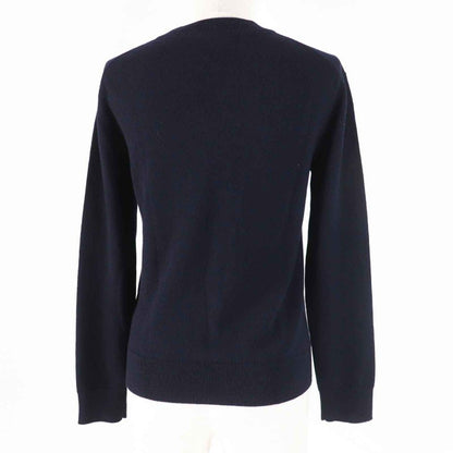 Hermes 24SS 4e2604d1 100% Cashmere H Lift Long Sleeve Knit Pullover Dark Navy