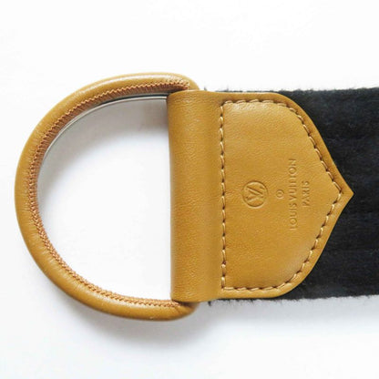 Louis Vuitton Wool Silk Giant Monogram Hooded Wrap Coat Black Brown 38 With