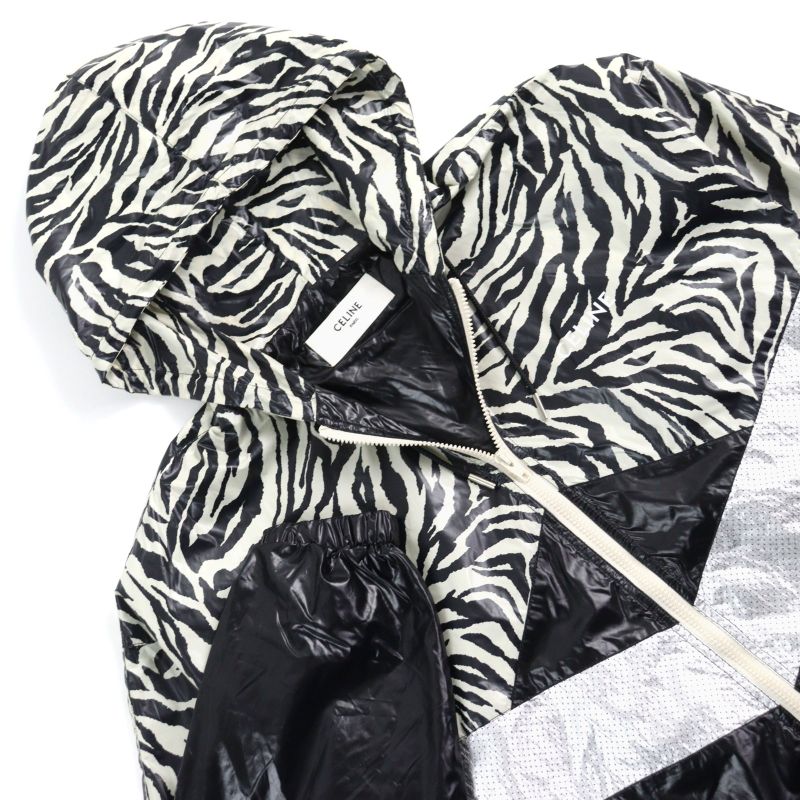 Celine 22SS 2w537260q Zebra Look Loose Cut Coated Nylon Jacket Blouson Multicolo