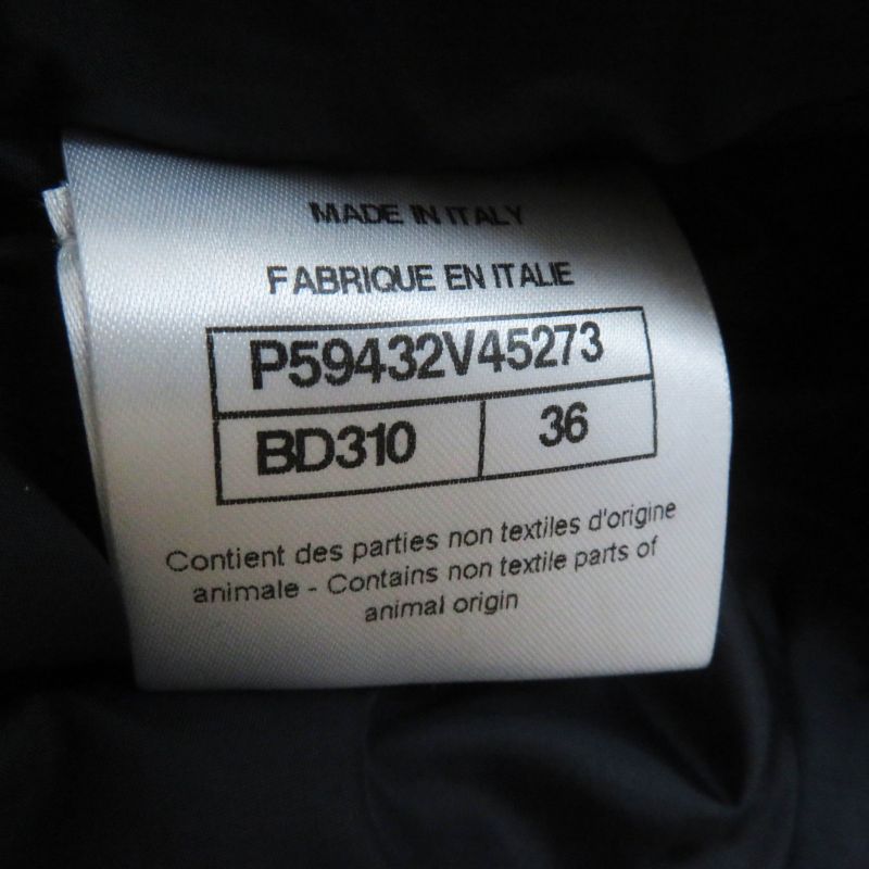 CHANEL P59432 Coconage Tweed Nylon Layered Style Down Jacket Dark Navy Pinkish