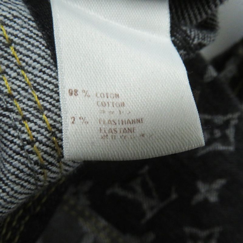 Louis Vuitton 07SS Rare Cut-off Monogram Patchwork Denim Pants Indigo Blue