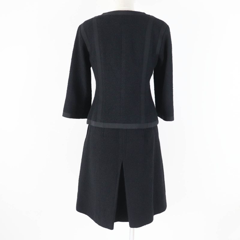 CHANEL P45580/p45436 Cotton Lined Silk Tweed Setup With Coco Mark Buttons