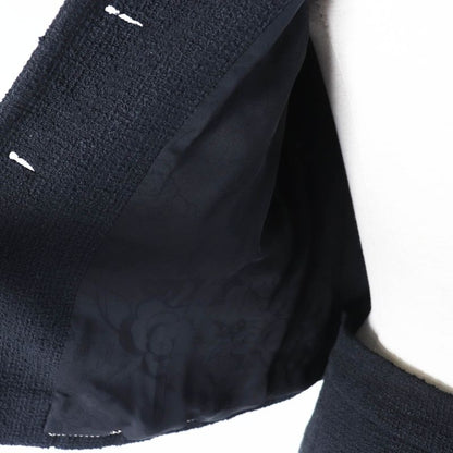 CHANEL P45580/p45436 Cotton Lined Silk Tweed Setup With Coco Mark Buttons