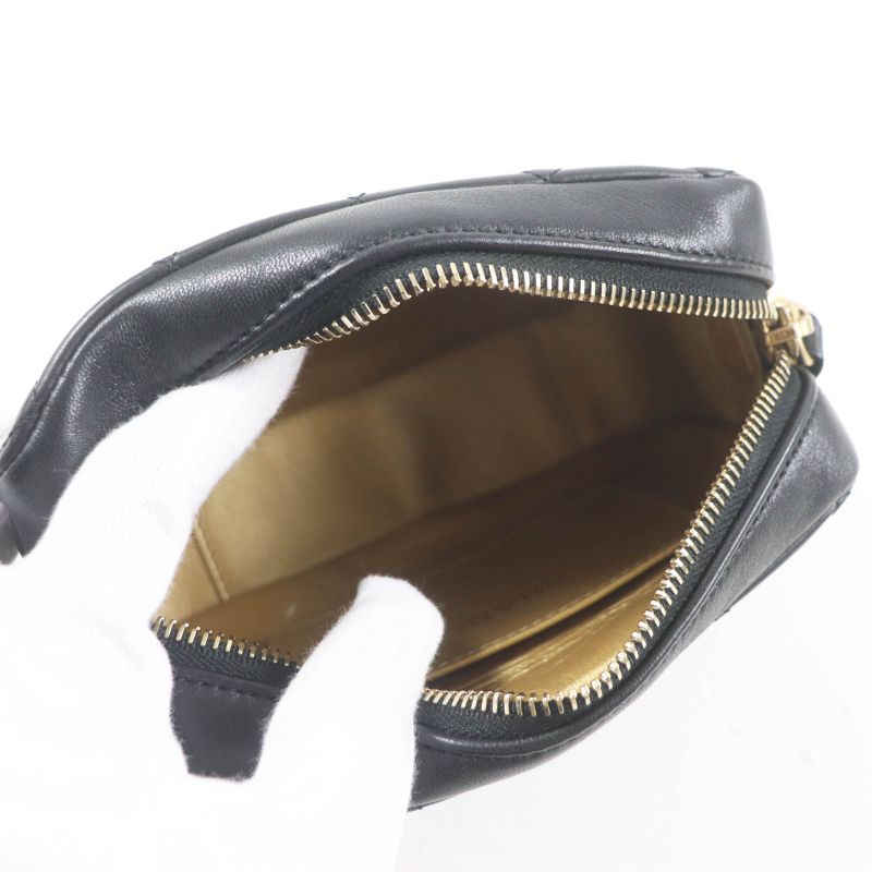 CHANEL As3258 Matelasse Coco Mark Chain Shoulder Bag / Camera Bag Lambskin