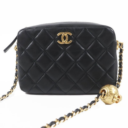 CHANEL As3258 Matelasse Coco Mark Chain Shoulder Bag / Camera Bag Lambskin