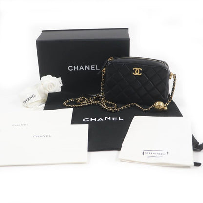 CHANEL As3258 Matelasse Coco Mark Chain Shoulder Bag / Camera Bag Lambskin