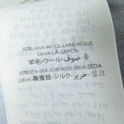 Gucci 387563 Wool Silk GG Pattern Fringed Large Scarf Shawl Grey 135x135cm