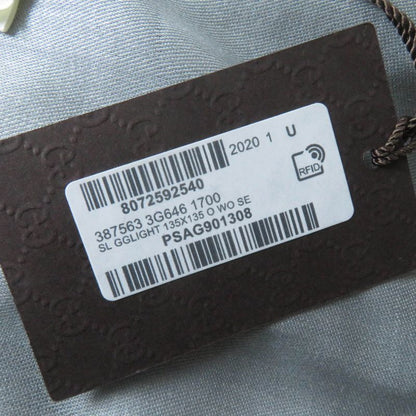 Gucci 387563 Wool Silk GG Pattern Fringed Large Scarf Shawl Grey 135x135cm