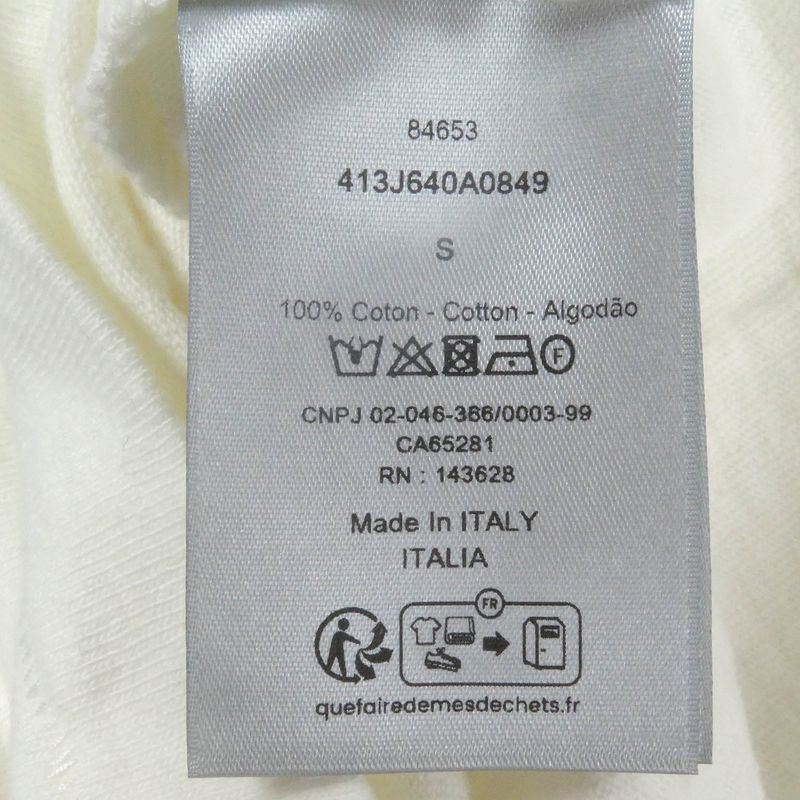 DIOR Homme 24SS 413j640a0849 Damaged Slub Cotton Jersey Short Sleeve T-shirt