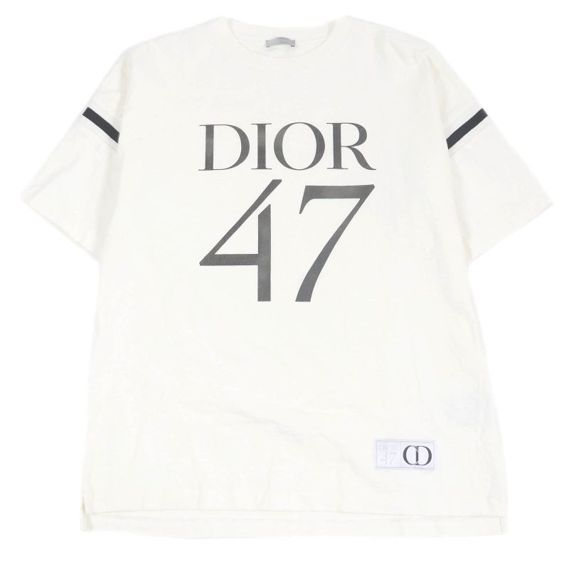 DIOR Homme 24SS 413j640a0849 Damaged Slub Cotton Jersey Short Sleeve T-shirt
