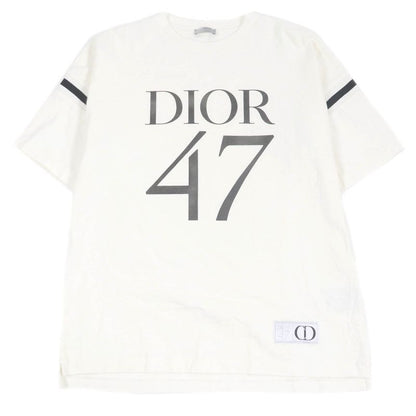 DIOR Homme 24SS 413j640a0849 Damaged Slub Cotton Jersey Short Sleeve T-shirt