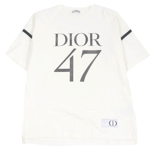 DIOR Homme 24SS 413j640a0849 Damaged Slub Cotton Jersey Short Sleeve T-shirt
