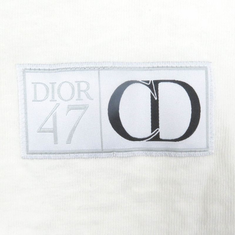 DIOR Homme 24SS 413j640a0849 Damaged Slub Cotton Jersey Short Sleeve T-shirt