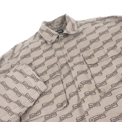 Balenciaga 2022 704390 Cotton BB Logo Monogram Allover Military Cargo Shirt