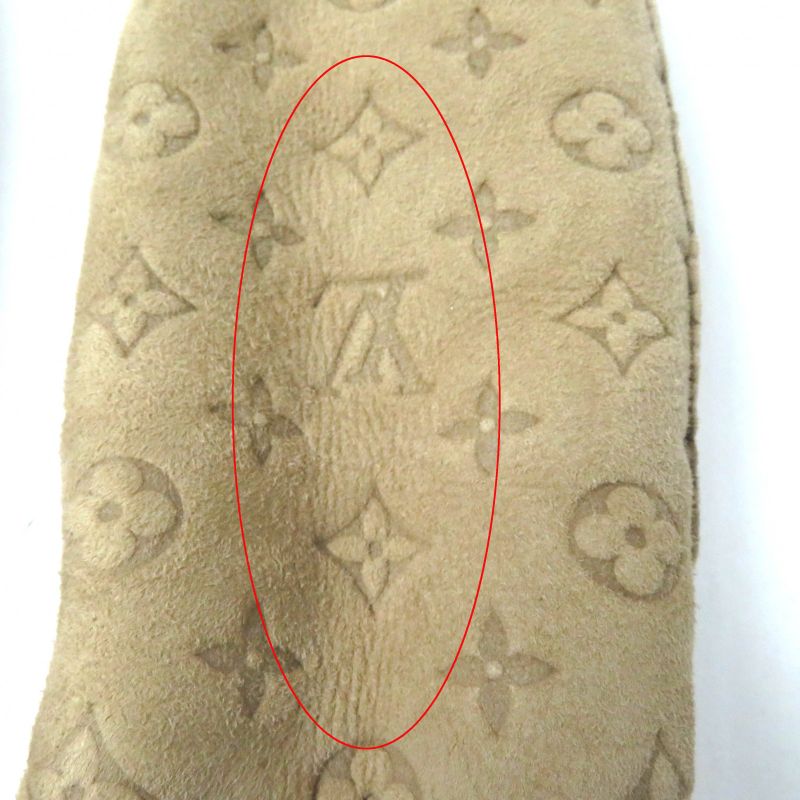 Louis Vuitton M76453 Muff Sher Ring Lamb Monogram Mouton Mitten Gloves