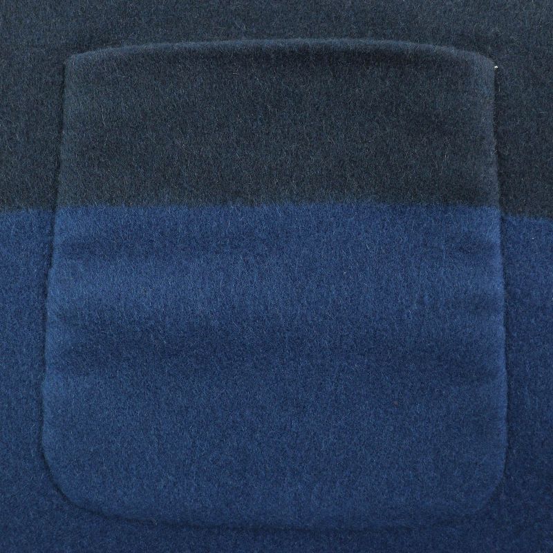 Hermes H259096s Allumet Pocket 100% Cashmere Marine/cobalt Leather Tag Fringe