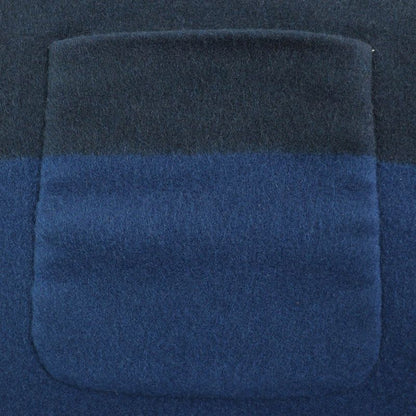 Hermes H259096s Allumet Pocket 100% Cashmere Marine/cobalt Leather Tag Fringe