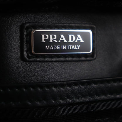 Prada 2vh069 Brick 2WAY Brushed Leather Shoulder Bag With Triangle Logo Pouch