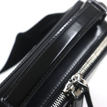 Prada 2vh069 Brick 2WAY Brushed Leather Shoulder Bag With Triangle Logo Pouch