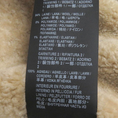 Saint Laurent Paris 19AW 583272 Lined Mouton Raccoon Fur Mod Coat Khaki 48 With