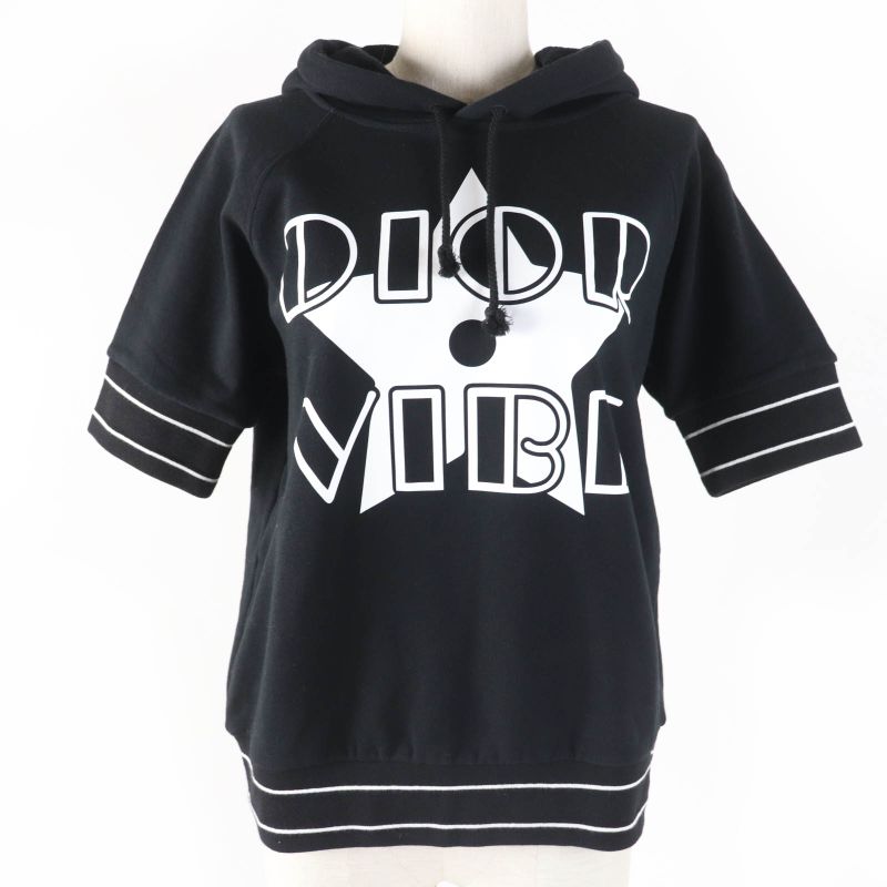 Christian DIOR 243s06a4063 DIOR VIBE 100% Cotton Pullover Hooded Short Sleeve