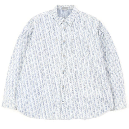 DIOR Homme 013d585by989 100% Cotton Oblique Pattern Long Sleeve Denim Shirt