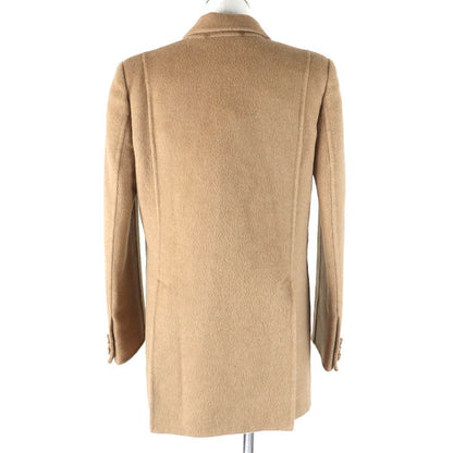 Fendi 2021 Fj7221 100% Camel FF Calligraphy Lined Pea Coat Light Brown 38 Made
