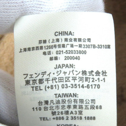 Fendi 2021 Fj7221 100% Camel FF Calligraphy Lined Pea Coat Light Brown 38 Made