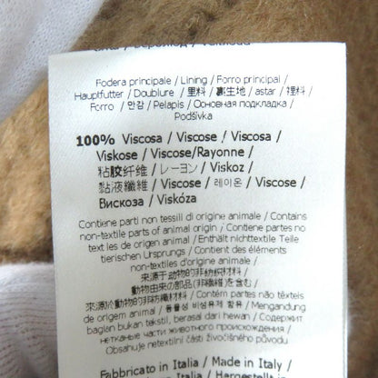 Fendi 2021 Fj7221 100% Camel FF Calligraphy Lined Pea Coat Light Brown 38 Made