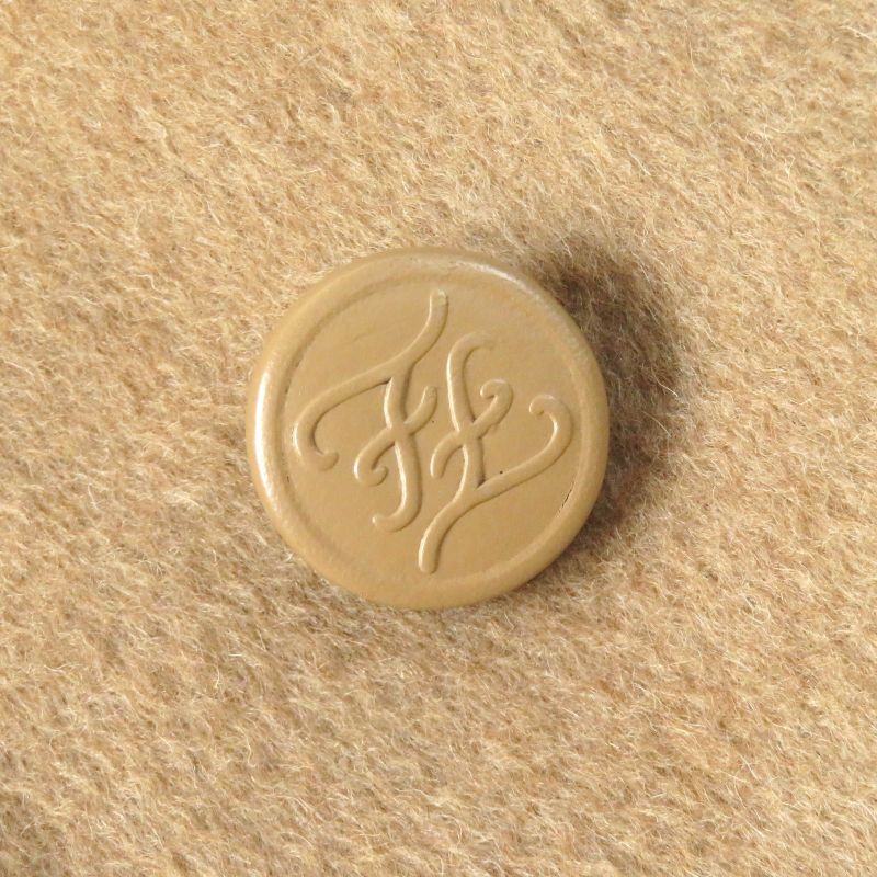 Fendi 2021 Fj7221 100% Camel FF Calligraphy Lined Pea Coat Light Brown 38 Made