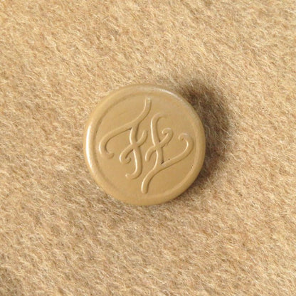 Fendi 2021 Fj7221 100% Camel FF Calligraphy Lined Pea Coat Light Brown 38 Made