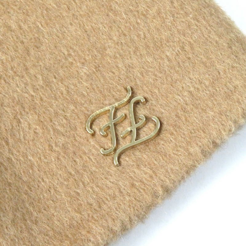 Fendi 2021 Fj7221 100% Camel FF Calligraphy Lined Pea Coat Light Brown 38 Made