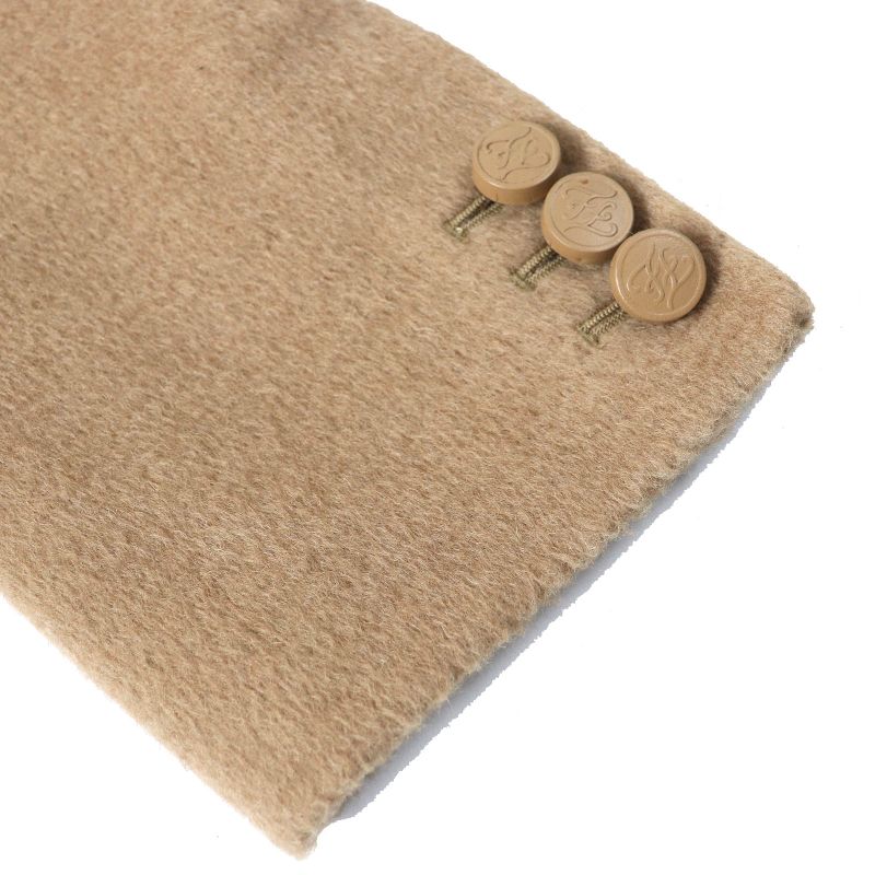 Fendi 2021 Fj7221 100% Camel FF Calligraphy Lined Pea Coat Light Brown 38 Made