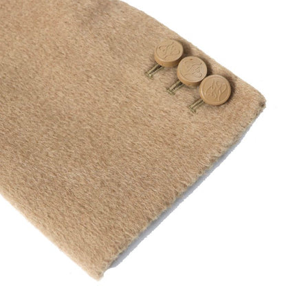 Fendi 2021 Fj7221 100% Camel FF Calligraphy Lined Pea Coat Light Brown 38 Made