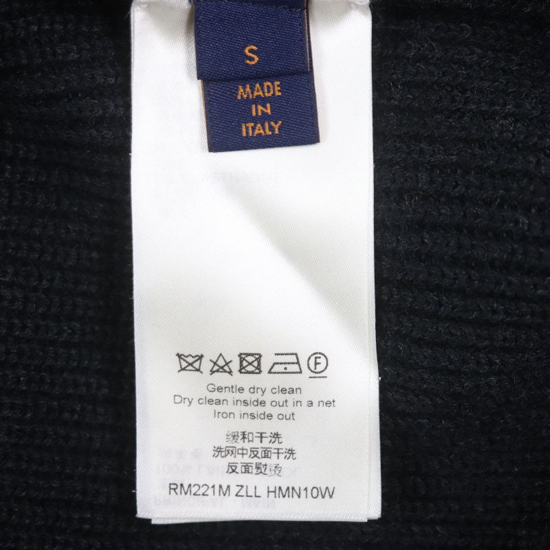 Louis Vuitton 22SS 100% Wool Signature Half-zip Knit Sweater With Back Logo