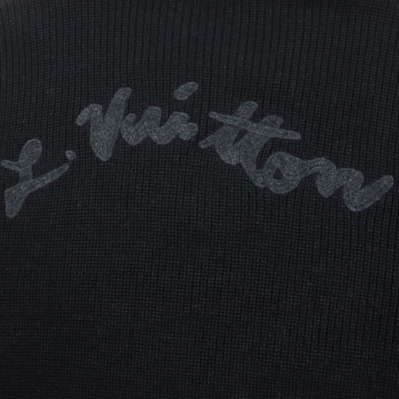 Louis Vuitton 22SS 100% Wool Signature Half-zip Knit Sweater With Back Logo