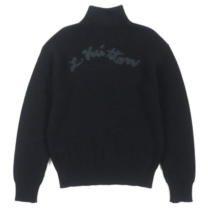 Louis Vuitton 22SS 100% Wool Signature Half-zip Knit Sweater With Back Logo