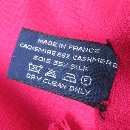 Hermes Cashmere Silk Emblem Large Shawl Scarf Pink With Box Made In France