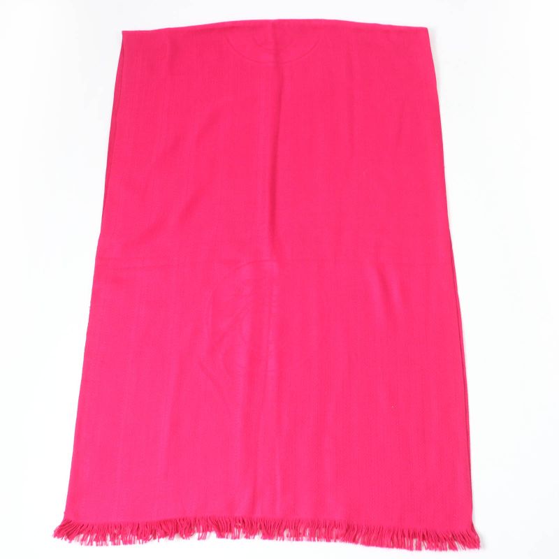 Hermes Cashmere Silk Emblem Large Shawl Scarf Pink With Box Made In France