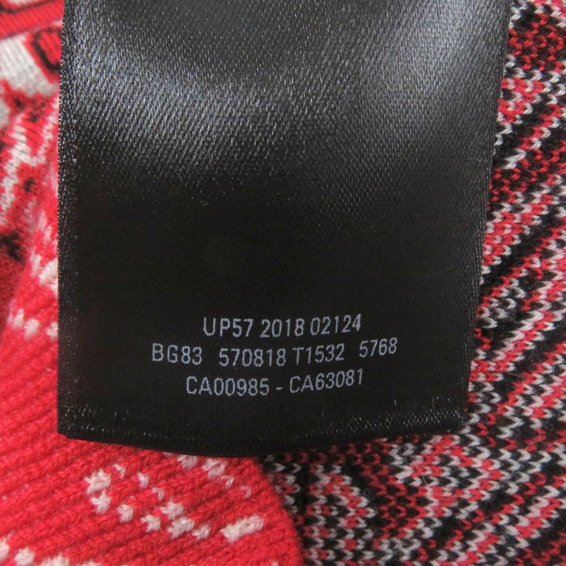 Balenciaga 570818 Wool I Will Always Love You Allover Long-sleeve Knit Sweater