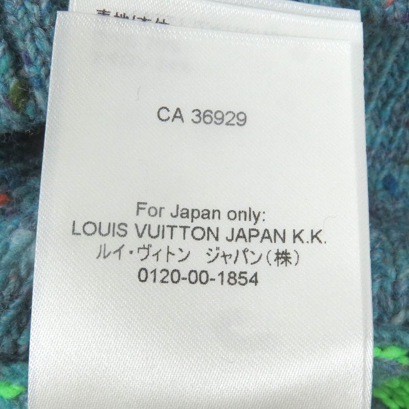 Louis Vuitton 22SS Wool Amen Break Monogram Signature Knit Cardigan Blue L With