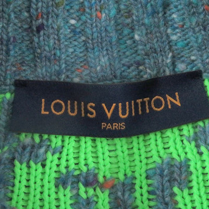Louis Vuitton 22SS Wool Amen Break Monogram Signature Knit Cardigan Blue L With