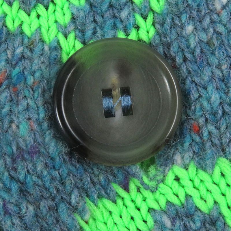 Louis Vuitton 22SS Wool Amen Break Monogram Signature Knit Cardigan Blue L With