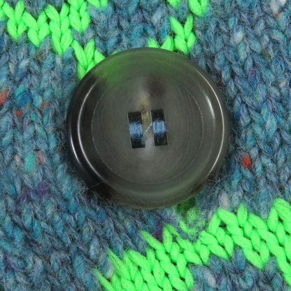 Louis Vuitton 22SS Wool Amen Break Monogram Signature Knit Cardigan Blue L With