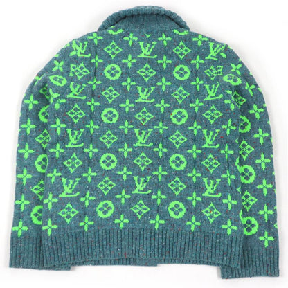 Louis Vuitton 22SS Wool Amen Break Monogram Signature Knit Cardigan Blue L With