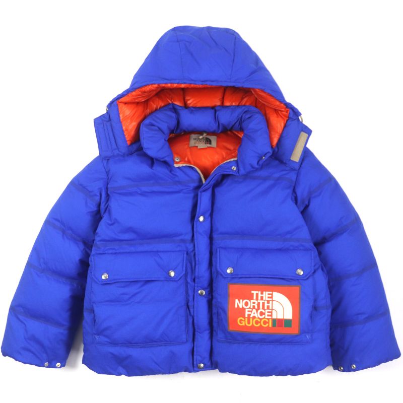 Gucci×the North FACE Gucci×the North Face 663735 Logo Print Hooded Zip Up Down