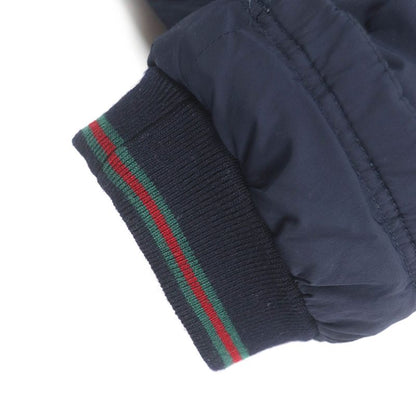 Gucci 322555 Webline Sherry Line WZIP Blouson Jacket Down Jacket Navy 44 Made