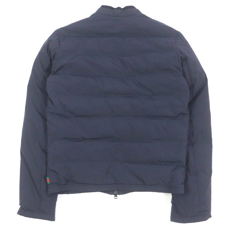 Gucci 322555 Webline Sherry Line WZIP Blouson Jacket Down Jacket Navy 44 Made