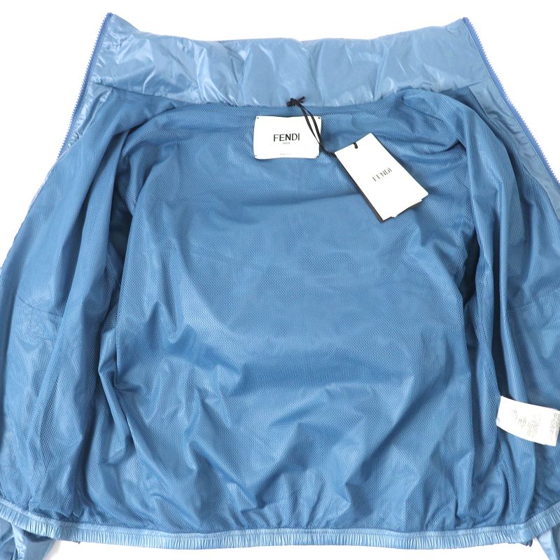 Fendi 23SS Fan087 Baguette BAG Jacket Baguette Bag Jacket Zip Up Jacket Blue S