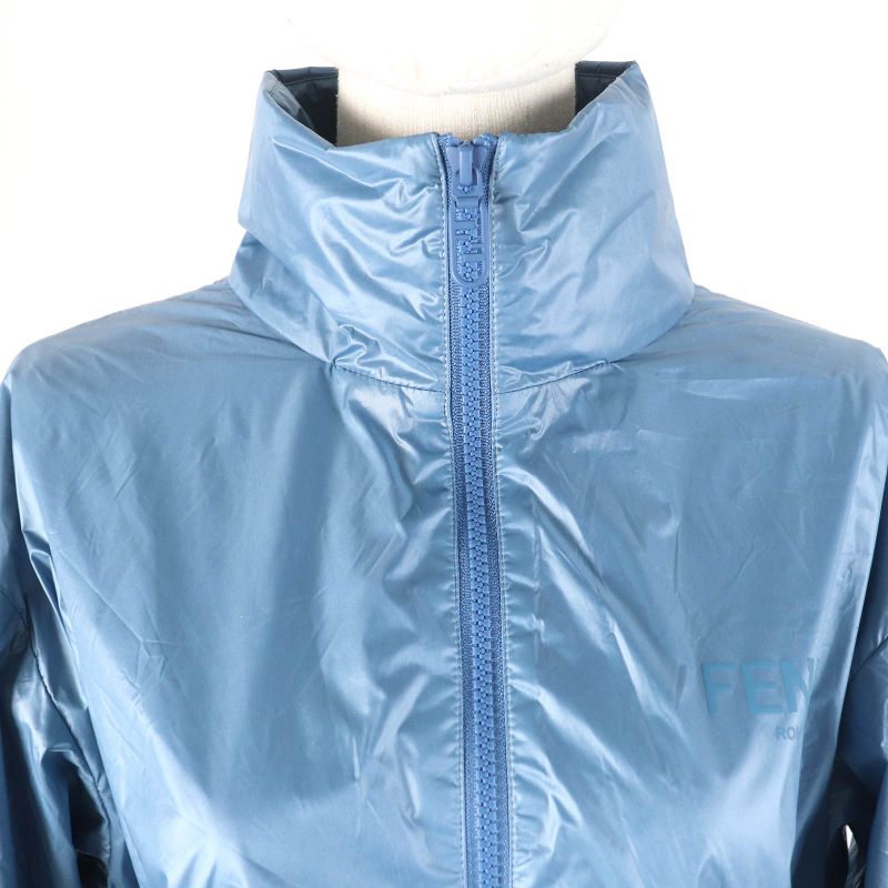 Fendi 23SS Fan087 Baguette BAG Jacket Baguette Bag Jacket Zip Up Jacket Blue S